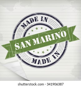 Made in San Marino vector rubber stamp on grunge paper