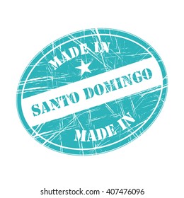 Made in Santo Domingo rubber stamp