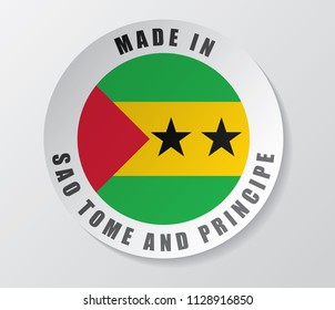 made in sao tome and principe flag vector