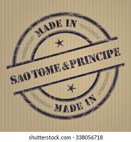 Made in Sao Tome and Principe grunge rubber stamp