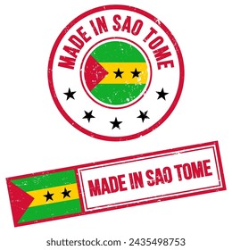 Made in Sao Tome and Principe Stamp Sign Grunge Style