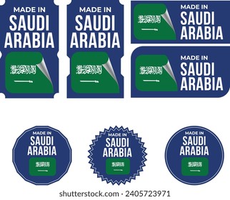 Hecho en Arabia Saudita. Arabia Saudita
 marca, etiqueta, sello, marca, vector de iconos
