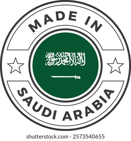 Made in Saudi Arabia Icon Vector Stamp Illustration