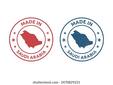 Made in Saudi Arabia Etiketten Set, Made in Kingdom of Saudi Arabia Produktstempel