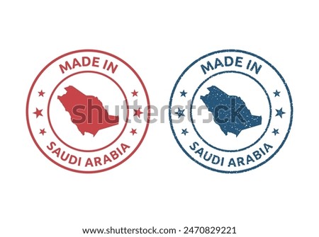 made in Saudi Arabia labels set, made in Kingdom of Saudi Arabia product stamp