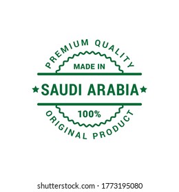 Made in Saudi Arabia vector badge.