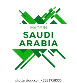 Made in Saudi Arabia, vector illustration.