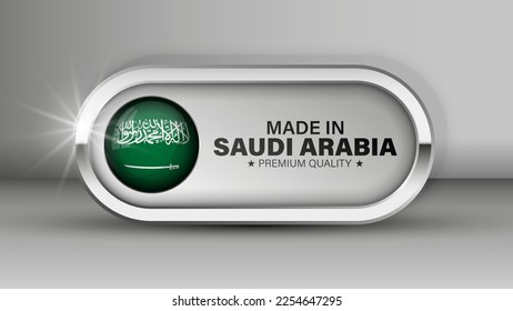 Made in SaudiArabia graphic and label. Element of impact for the use you want to make of it.