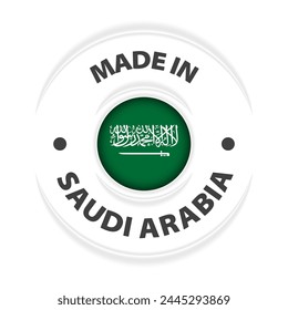 Made in SaudiArabia graphic and label. Element of impact for the use you want to make of it.