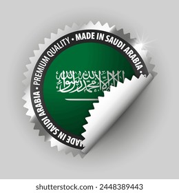 Made in SaudiArabia graphic and label. Element of impact for the use you want to make of it.