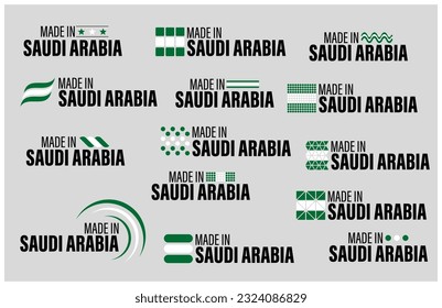 Made in SaudiArabia graphic and label set. Element of impact for the use you want to make of it.