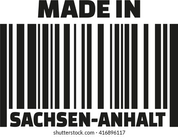 Made in Saxony-Anhalt barcode german