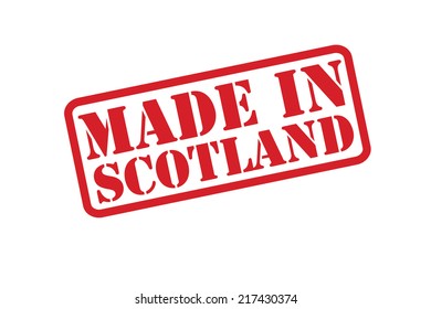 MADE IN SCOTLAND Rubber Stamp vector over a white background.