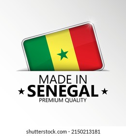 Made in Senegal graphic and label. Element of impact for the use you want to make of it.