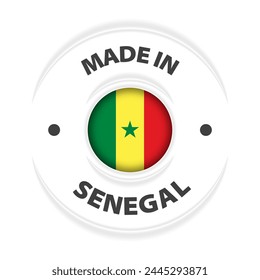Made in Senegal graphic and label. Element of impact for the use you want to make of it.