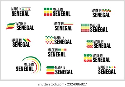 Made in Senegal graphic and label set. Element of impact for the use you want to make of it.