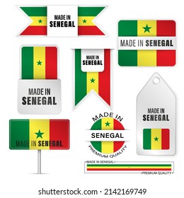 Made in Senegal graphics and labels set. Some elements of impact for the use you want to make of it.