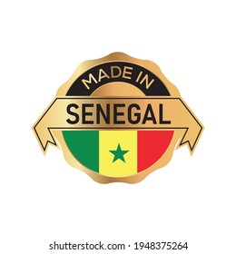 Made in SENEGAL logo badge with  flag