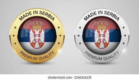Made in Serbia graphics and labels set. Some elements of impact for the use you want to make of it.