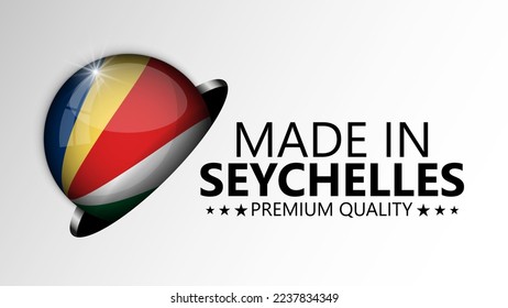 Made in Seychelles graphic and label. Element of impact for the use you want to make of it.