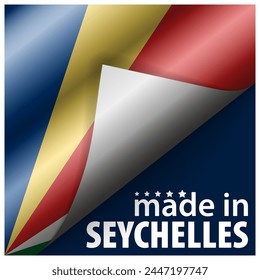 Made in Seychelles graphic and label. Element of impact for the use you want to make of it.