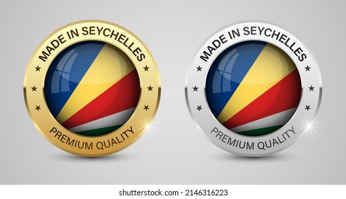 Made in Seychelles graphics and labels set. Some elements of impact for the use you want to make of it.