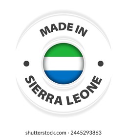 Made in Sierra Leone graphic and label. Element of impact for the use you want to make of it.