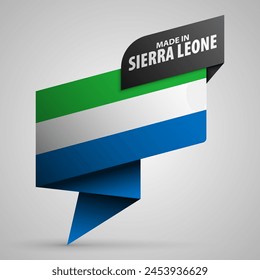 Hergestellt in Sierra Leone Grafik und Label. Element der Wirkung für die Nutzung, die Sie daraus machen wollen.