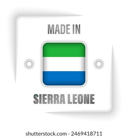 Hergestellt in Sierra Leone Grafik und Label. Element der Wirkung für die Nutzung, die Sie daraus machen wollen.