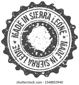 Made In Sierra Leone. Map Travel Stamp. Icon Country Design. National Export Seal.