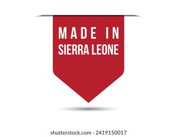 Made in Sierra Leone red banner design vector illustration