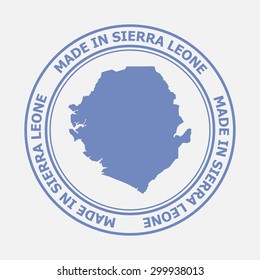 Made in Sierra Leone seal. Sign of production. Vector illustration EPS8