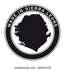 Made in Sierra Leone vector logo sticker button