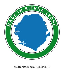 Made in Sierra Leone vector logo sticker button