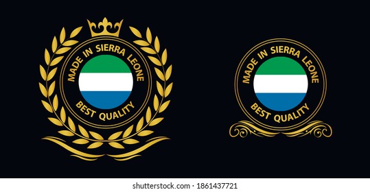 hergestellt in Sierra    Vektorstempel. Abzeichen mit Sierra    Flagge
