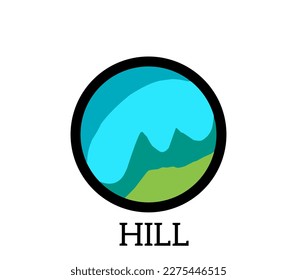 I made a simple hill logo or icon, which is also suitable for making stickers