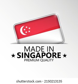 Made in Singapore graphic and label. Element of impact for the use you want to make of it.