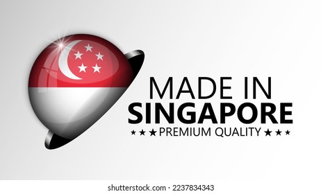 Made in Singapore graphic and label. Element of impact for the use you want to make of it.