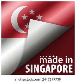 Made in Singapore graphic and label. Element of impact for the use you want to make of it.