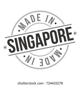 Made In Singapore Stamp Logo Icon Symbol Design. Seal Badge National Product Vector.