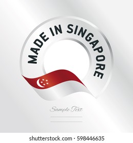 Made in Singapore transparent logo icon silver background