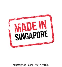 Made in Singapore. Vector Flag Illustration design stamp label