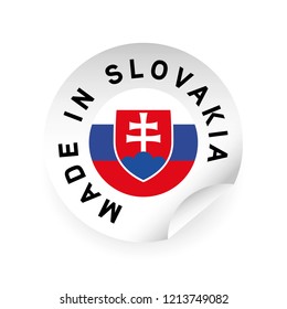 Made in Slovakia flag sticker