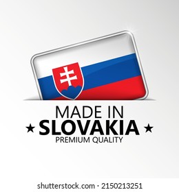 Made in Slovakia graphic and label. Element of impact for the use you want to make of it.