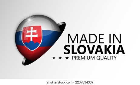 Made in Slovakia graphic and label. Element of impact for the use you want to make of it.