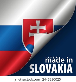 Made in Slovakia graphic and label. Element of impact for the use you want to make of it.