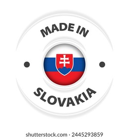 Made in Slovakia graphic and label. Element of impact for the use you want to make of it.