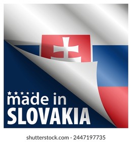 Made in Slovakia graphic and label. Element of impact for the use you want to make of it.