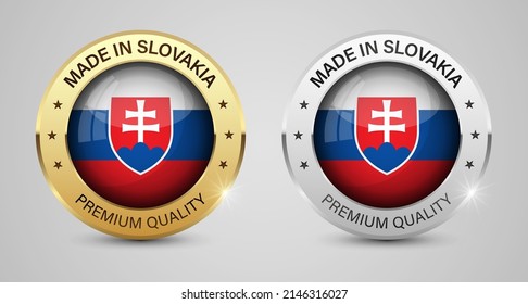 Made in Slovakia graphics and labels set. Some elements of impact for the use you want to make of it.
