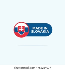 Made in Slovakia label button